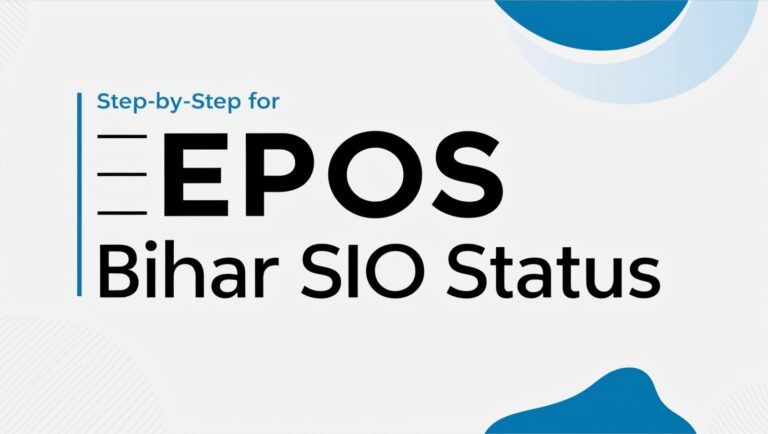 Epos Bihar SIO Status